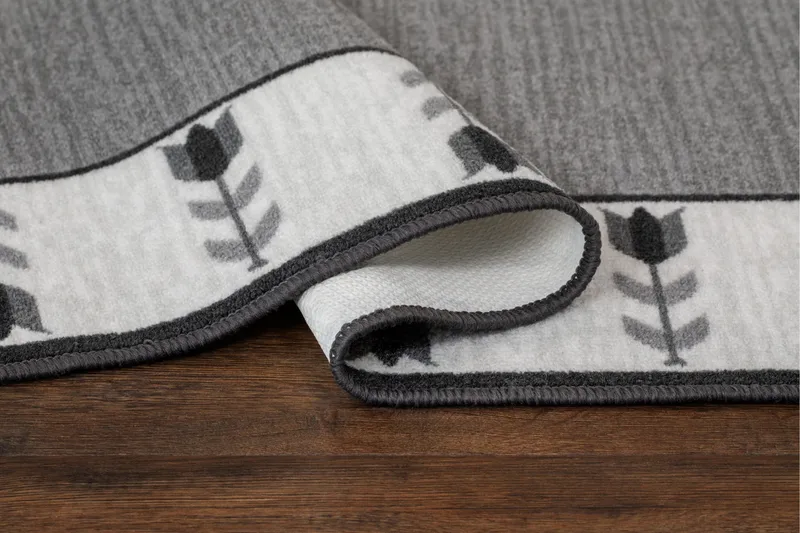 Tulpan Flatvävd Matta 57x200 cm - Grå - Textilier & mattor - Mattor - Flatvävda mattor