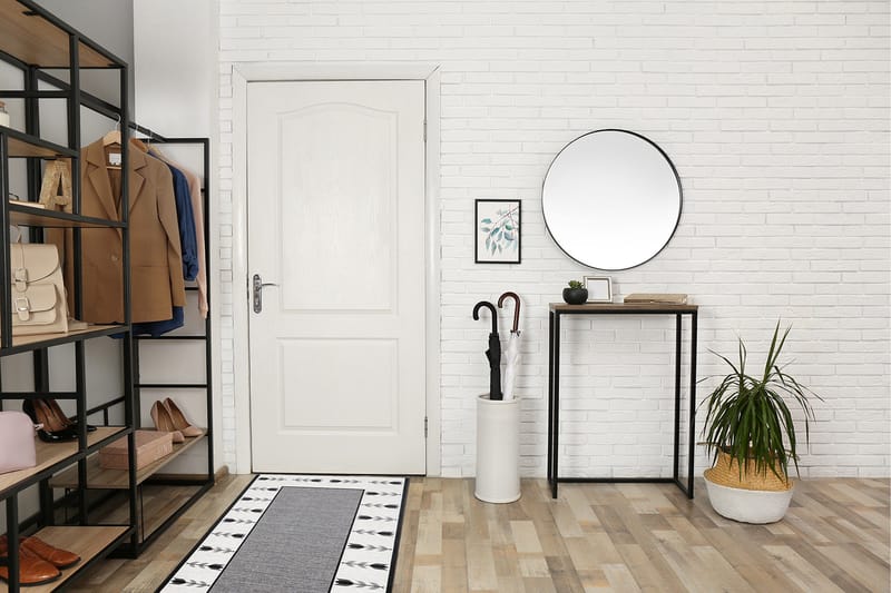 Tulpan Flatvävd Matta 57x200 cm - Grå - Textilier & mattor - Mattor - Flatvävda mattor