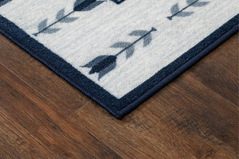 Tulpan Flatvävd Matta 80x150 cm - Blå - Textilier & mattor - Mattor - Flatvävda mattor