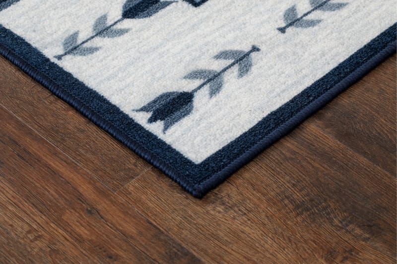 Tulpan Flatvävd Matta 80x150 cm - Blå - Textilier & mattor - Mattor - Flatvävda mattor