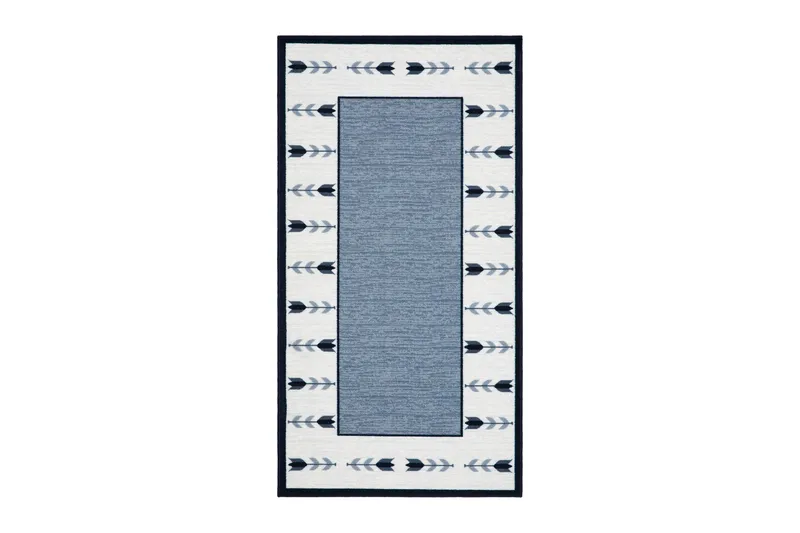 Tulpan Flatvävd Matta 80x150 cm, Blå