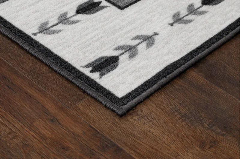 Tulpan Flatvävd Matta 80x200 cm - Grå - Textilier & mattor - Mattor - Flatvävda mattor