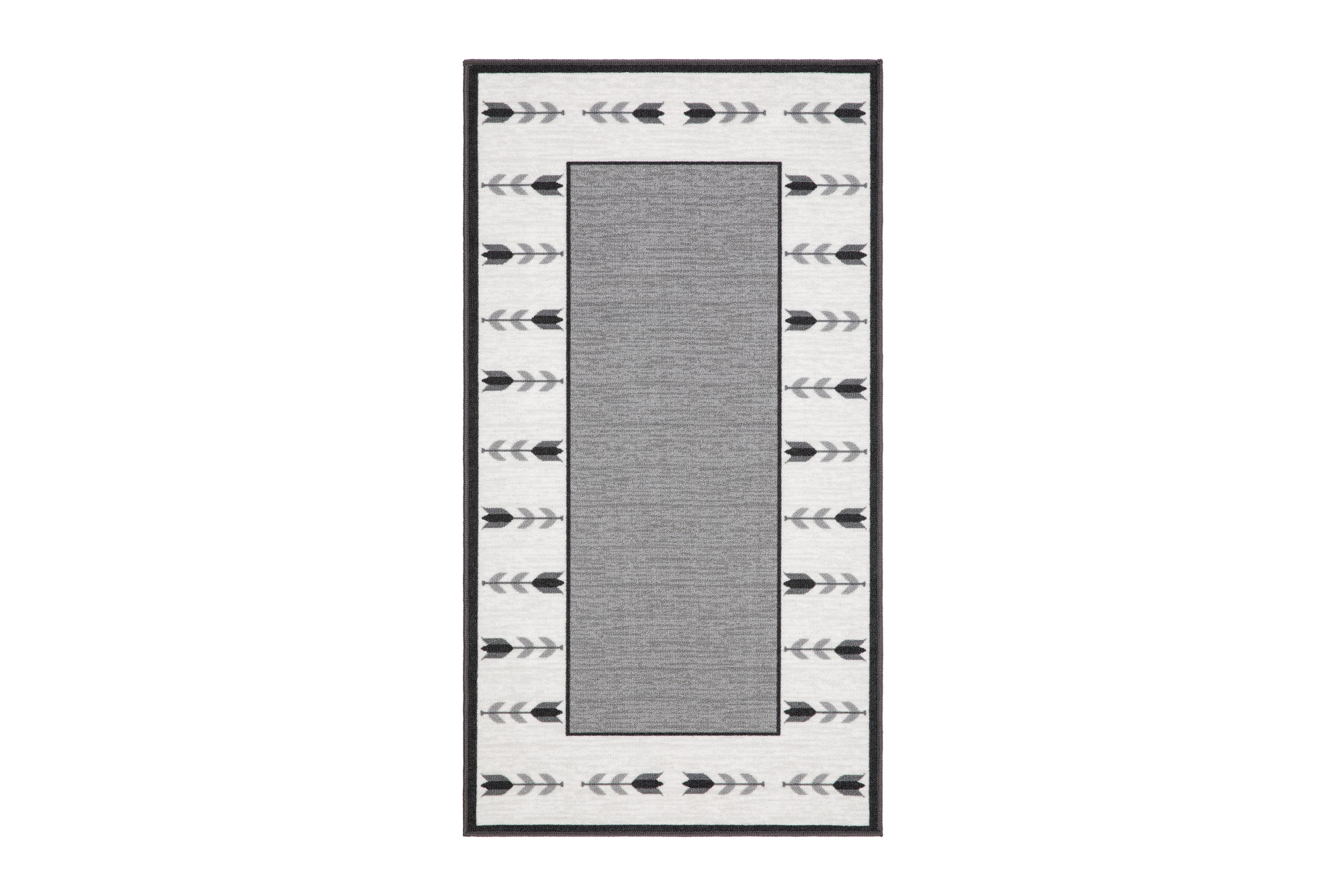 tulpan flatvävd matta 80x200 cm - grå