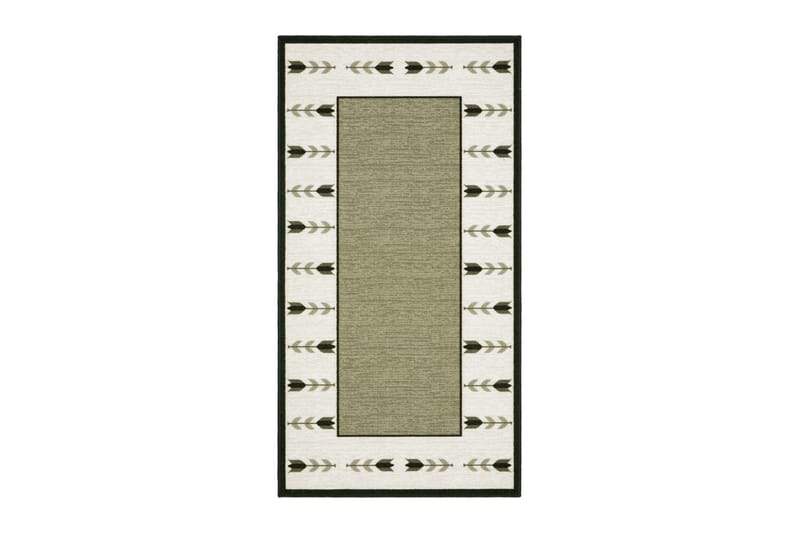 Tulpan Flatvävd Matta 80x200 cm, Grön