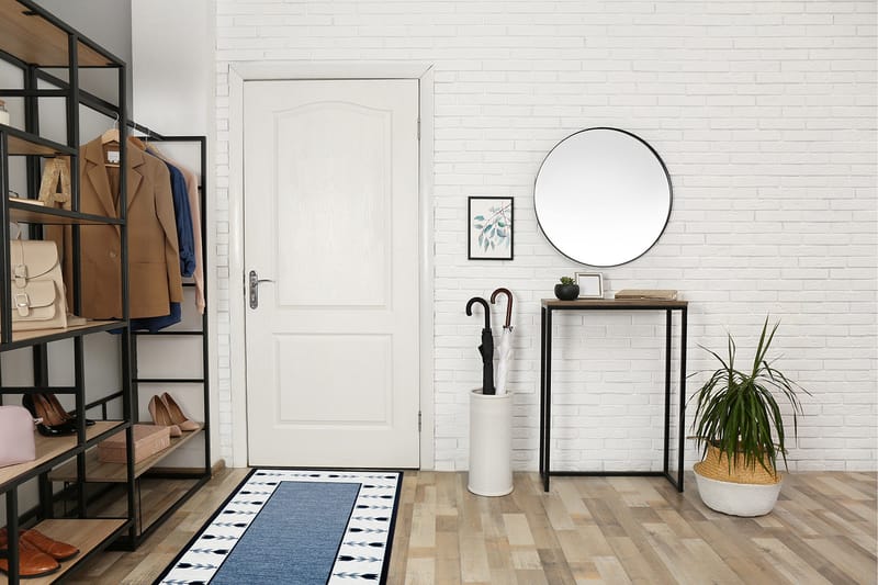 Tulpan Flatvävd Matta 80x300 cm - Blå - Textilier & mattor - Mattor - Flatvävda mattor