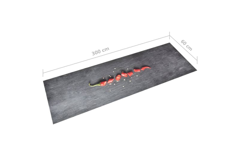 Köksmatta maskintvättbar peppar 60x300 cm - Flatvävda mattor