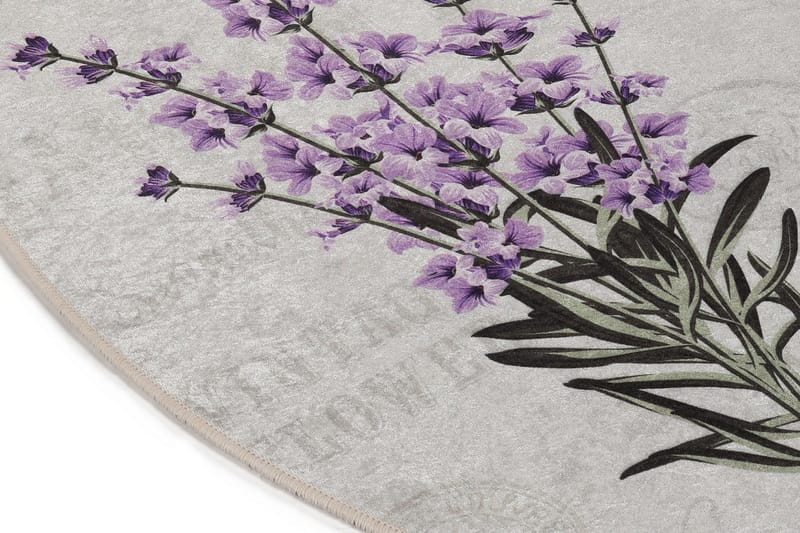 Lafenda Matta Oval 60x90 cm - Flerfärgad/Sammet - Textilier & mattor - Mattor