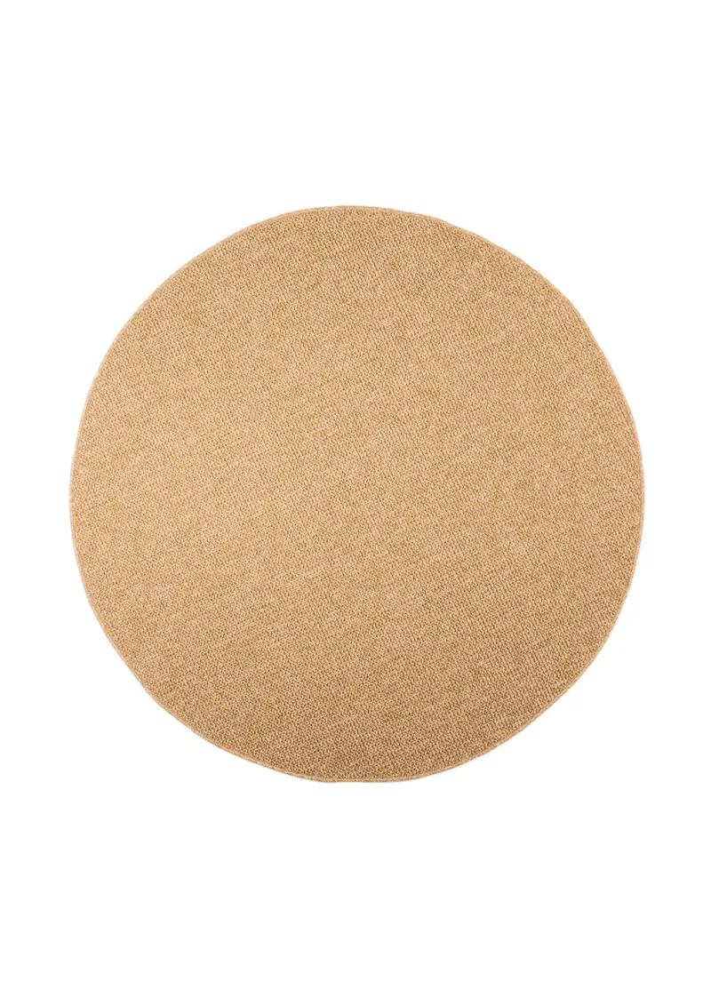 Maskinvävd Matta Capri Plain Rund 200 cm, Jute