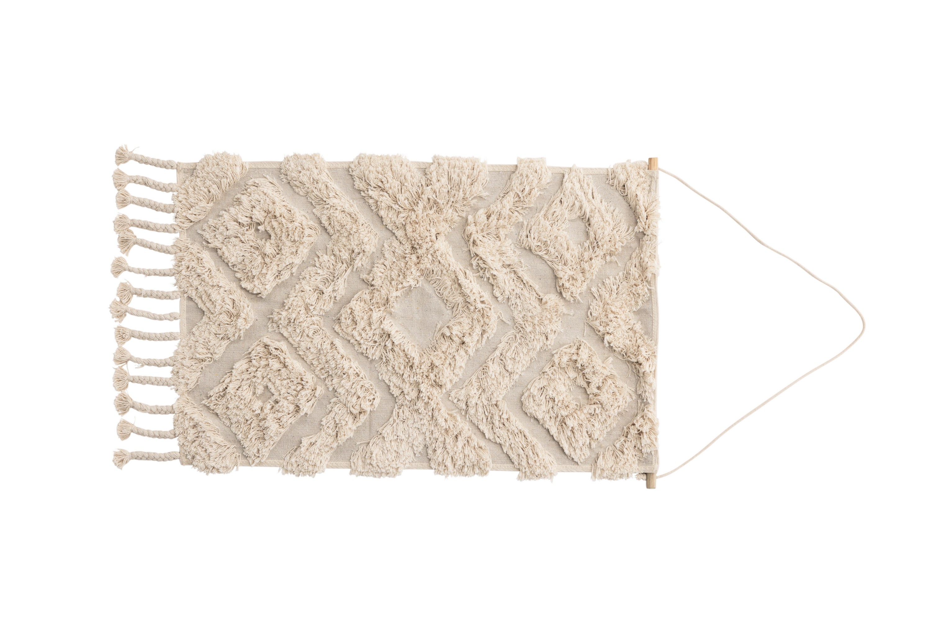 hilda vägghängd matta 50x80 cm - vit