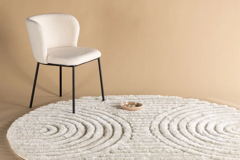 Niklas Polyester - 200*200- -Round-White - Textilier & mattor - Mattor - Modern matta - Ryamattor
