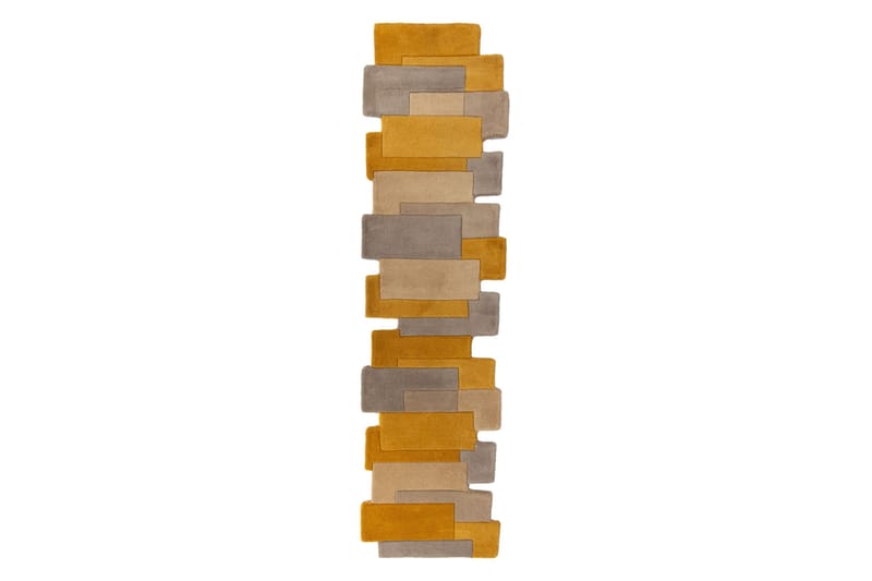 ABSTRACT COLLAGE Ullmatta 150x240 cm Ockra/Natur - Ullmattor