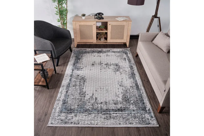 Acelya Wiltonmatta 100x300 cm Rektangulär - Mörkblå - Textilier & mattor - Mattor - Modern matta - Friezemattor