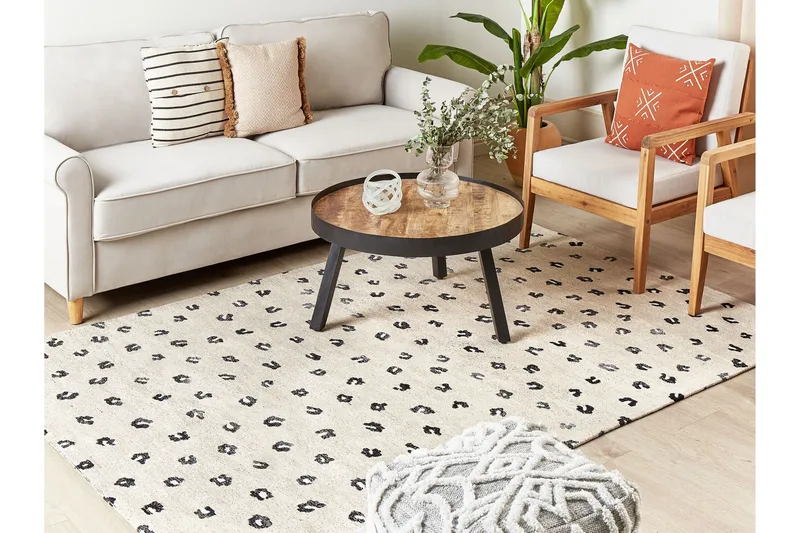 Afis Bomullsmatta 160x230 cm - Beige - Textilier & mattor - Mattor - Modern matta - Bomullsmattor