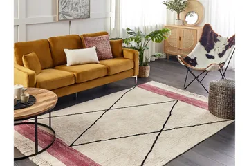 Afsar Bomullsmatta 140x200 cm - Beige - Textilier & mattor - Mattor - Modern matta - Bomullsmattor