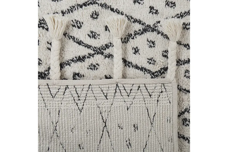 Agadir Bomullsmatta 160x230 cm - Svart/Vit - Textilier & mattor - Mattor - Modern matta - Bomullsmattor