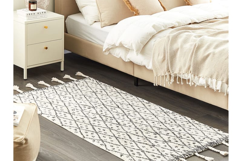 Agadir Bomullsmatta 80x150 cm - Svart/Vit - Textilier & mattor - Mattor - Modern matta - Bomullsmattor