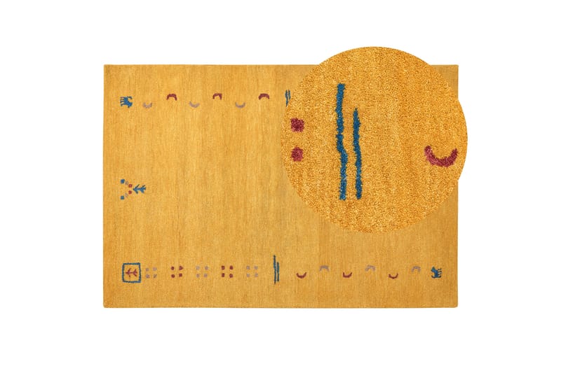 Akalan Ryamatta 140x200 cm Gul - Textilier & mattor - Mattor - Modern matta - Ryamattor