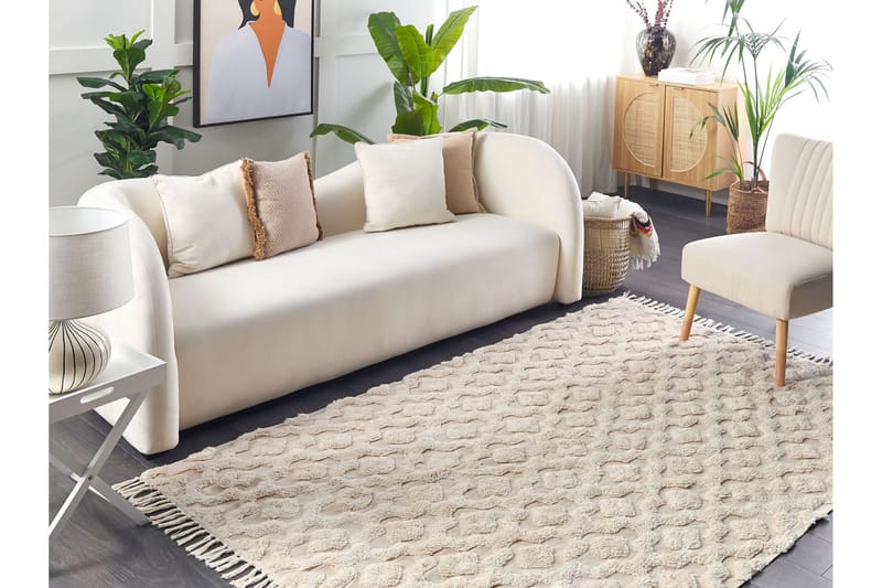 Aksaray Bomullsmatta 140x200 cm - Beige - Textilier & mattor - Mattor - Modern matta - Bomullsmattor