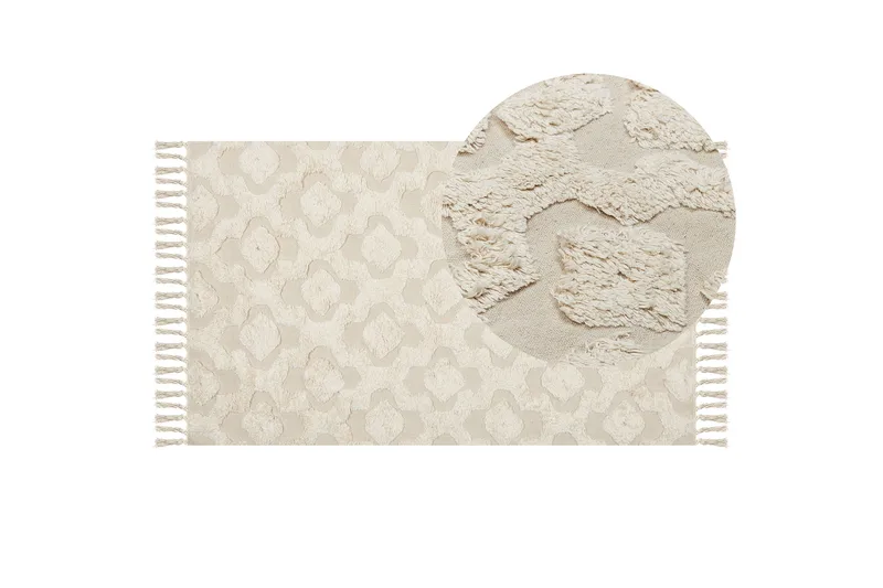 Aksaray Bomullsmatta 80x150 cm - Beige - Textilier & mattor - Mattor - Modern matta - Bomullsmattor