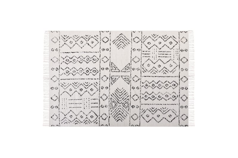 Alkent Ullmatta 140x200 cm, Svart/Vit