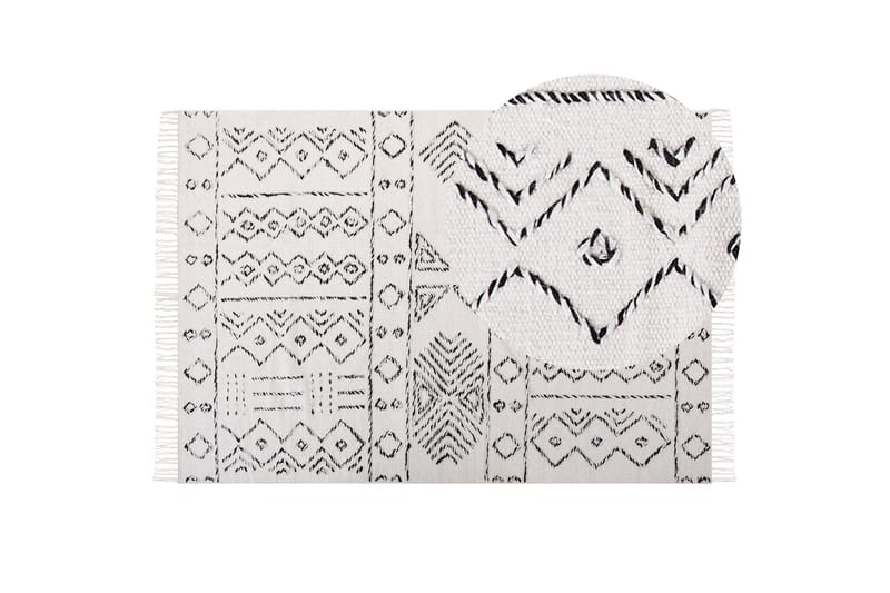 Alkent Ullmatta 160x230 cm - Svart/Vit - Textilier & mattor - Mattor - Modern matta - Ullmattor