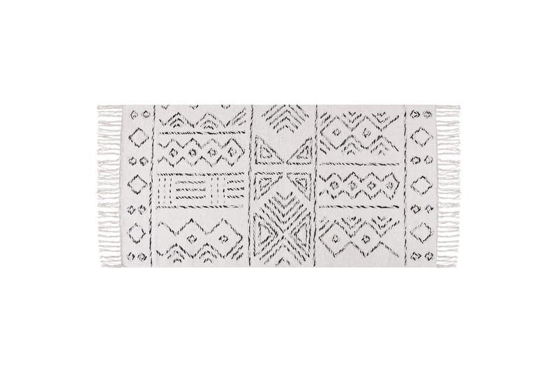 Alkent Ullmatta 80x150 cm, Svart/Vit
