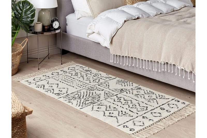 Alkent Ullmatta 80x150 cm - Svart/Vit - Textilier & mattor - Mattor - Modern matta - Ullmattor