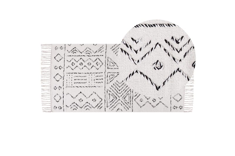Alkent Ullmatta 80x150 cm - Svart/Vit - Textilier & mattor - Mattor - Modern matta - Ullmattor