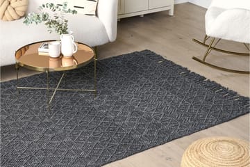 Alucra Ryamatta 160x230 cm - Svart - Textilier & mattor - Mattor - Modern matta - Ullmattor