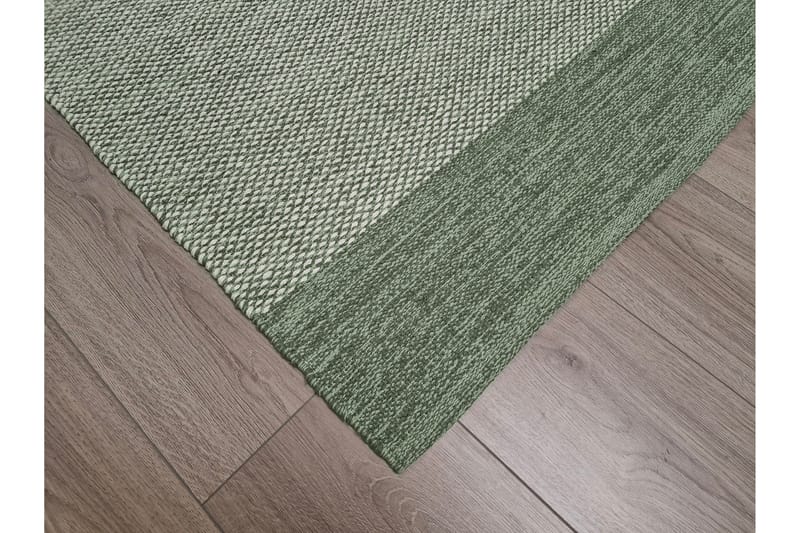 Alva Bomullsmatta 200x300 cm Rektangulär - Grön - Textilier & mattor - Mattor - Modern matta - Bomullsmattor