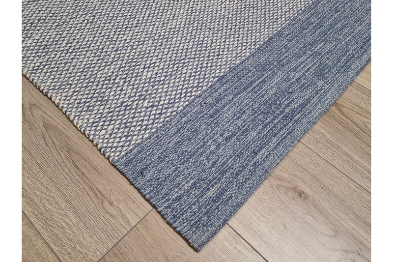 Alva Bomullsmatta 240x240 cm Kvadratisk - Blå - Textilier & mattor - Mattor - Modern matta - Bomullsmattor