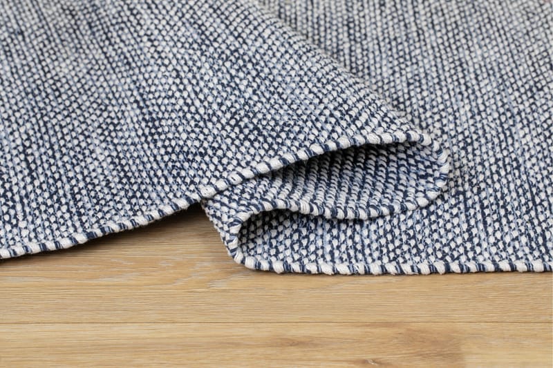 Alva Bomullsmatta 240x240 cm Kvadratisk - Blå - Textilier & mattor - Mattor - Modern matta - Bomullsmattor