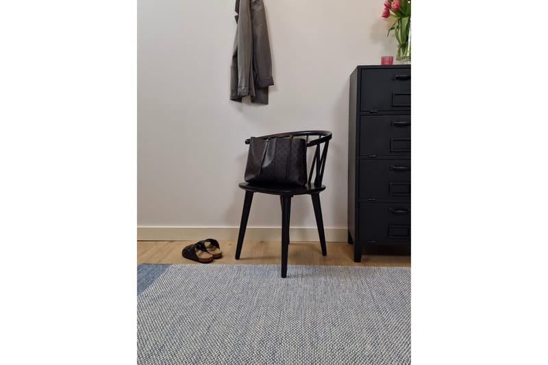 Alva Bomullsmatta 240x240 cm Kvadratisk - Blå - Textilier & mattor - Mattor - Modern matta - Bomullsmattor