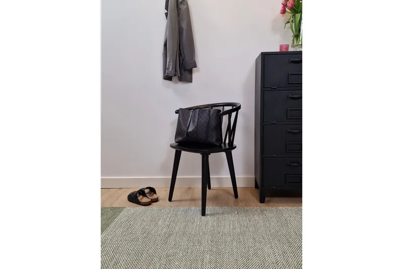 Alva Bomullsmatta 240x240 cm Kvadratisk - Grön - Textilier & mattor - Mattor - Modern matta - Bomullsmattor