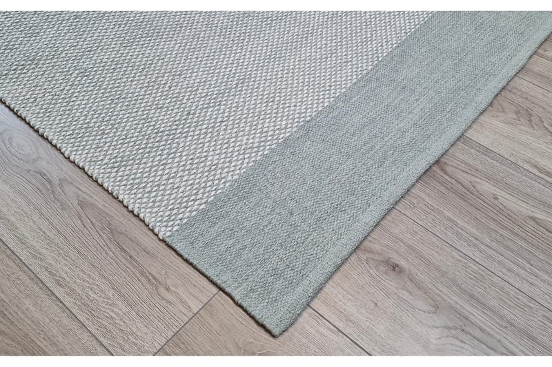 Alva Bomullsmatta 240x240 cm Kvadratisk - Ljusgrön - Textilier & mattor - Mattor - Modern matta - Bomullsmattor