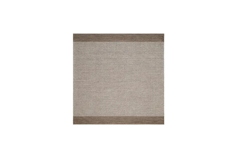 Alva Bomullsmatta 240x240 cm Kvadratisk - Mörkbeige - Textilier & mattor - Mattor - Modern matta - Bomullsmattor