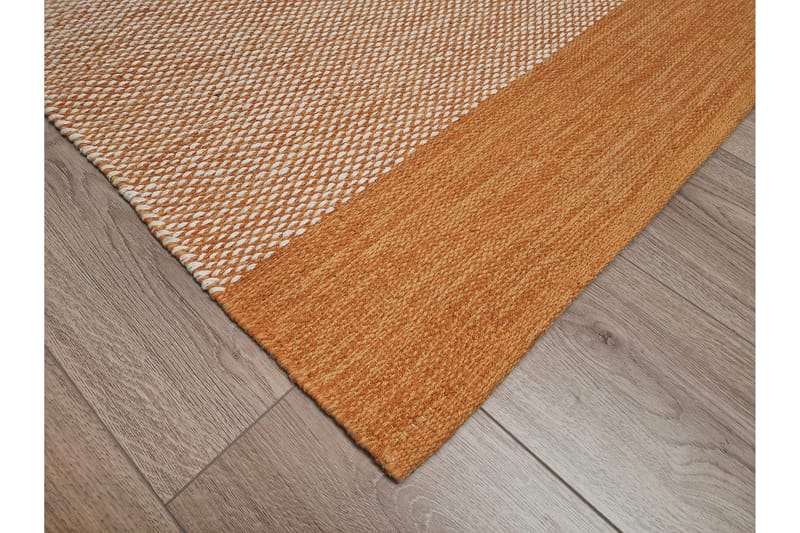 Alva Bomullsmatta 240x240 cm Kvadratisk - Orange - Textilier & mattor - Mattor - Modern matta - Bomullsmattor