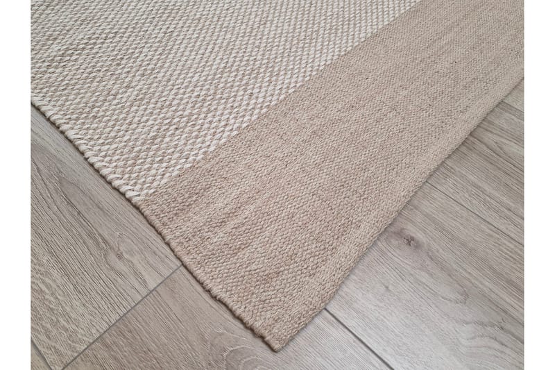 Alva Bomullsmatta 240x240 cm Kvadratisk - Sand - Textilier & mattor - Mattor - Modern matta - Bomullsmattor