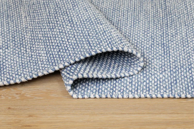 Alva Bomullsmatta 240x340 cm Rektangulär - Blå - Textilier & mattor - Mattor - Modern matta - Bomullsmattor