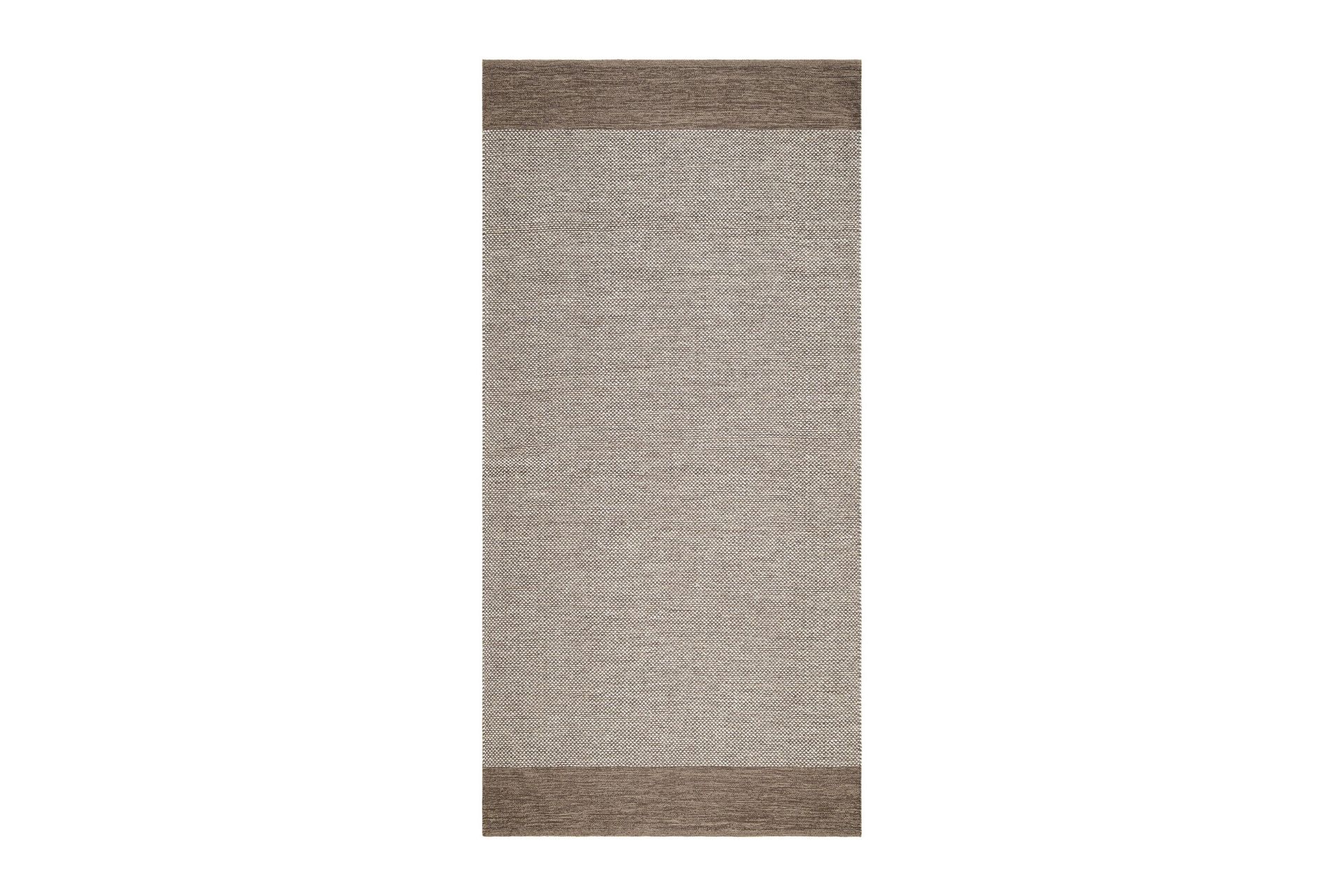 Alva Bomullsmatta 75x220 cm Oval - M&ouml;rkbeige