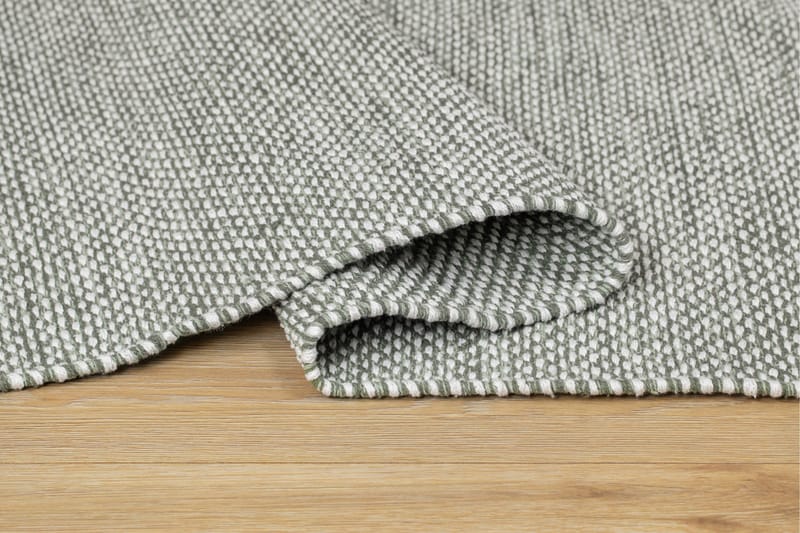 Alva Bomullsmatta 75x280 cm Oval - Grön - Textilier & mattor - Mattor - Modern matta - Bomullsmattor