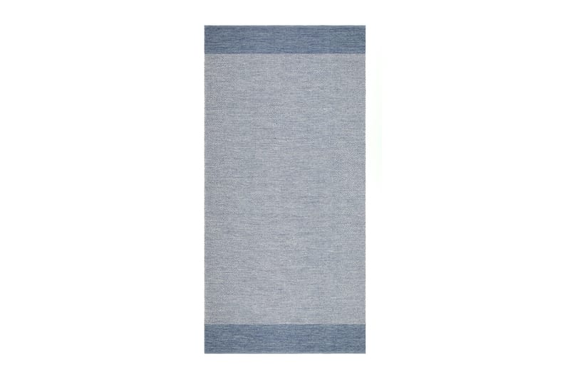 Alva Bomullsmatta 75x340 cm Oval - Blå - Textilier & mattor - Mattor - Modern matta - Bomullsmattor
