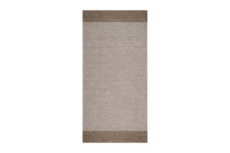 Alva Bomullsmatta 75x340 cm Oval - Mörkbeige - Textilier & mattor - Mattor - Modern matta - Bomullsmattor