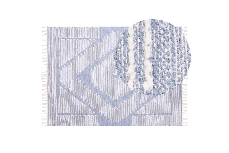 Ansar Bomullsmatta 140x200 cm - Blå - Textilier & mattor - Mattor - Modern matta - Bomullsmattor