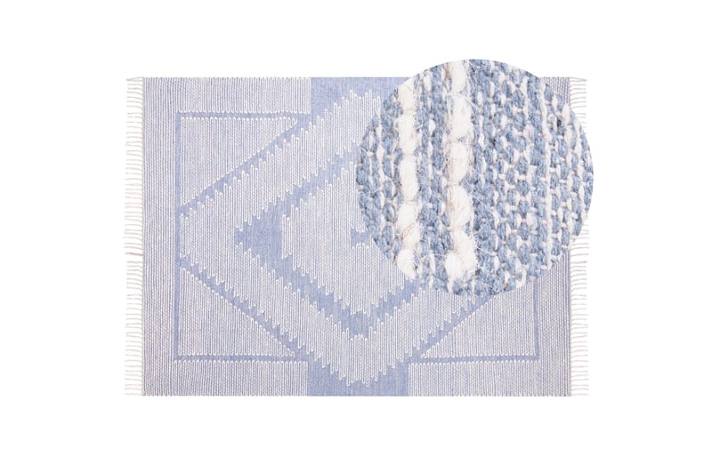 Ansar Bomullsmatta 160x230 cm - Blå - Textilier & mattor - Mattor - Modern matta - Bomullsmattor