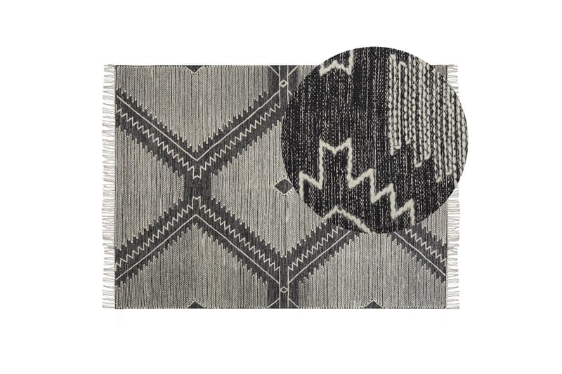 Arbaa Bomullsmatta 140x200 cm - Svart/Vit - Textilier & mattor - Mattor - Modern matta - Bomullsmattor