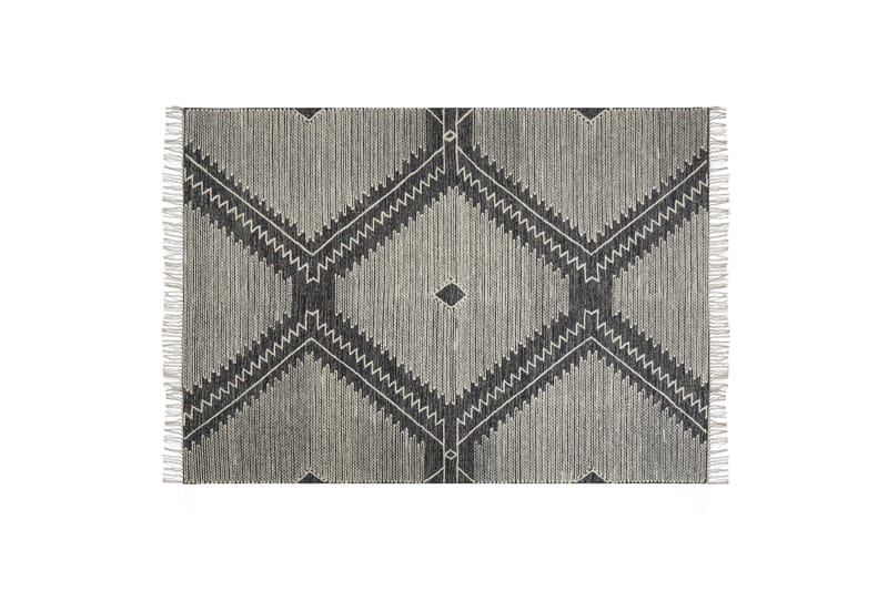 Arbaa Bomullsmatta 160x230 cm, Svart/Vit