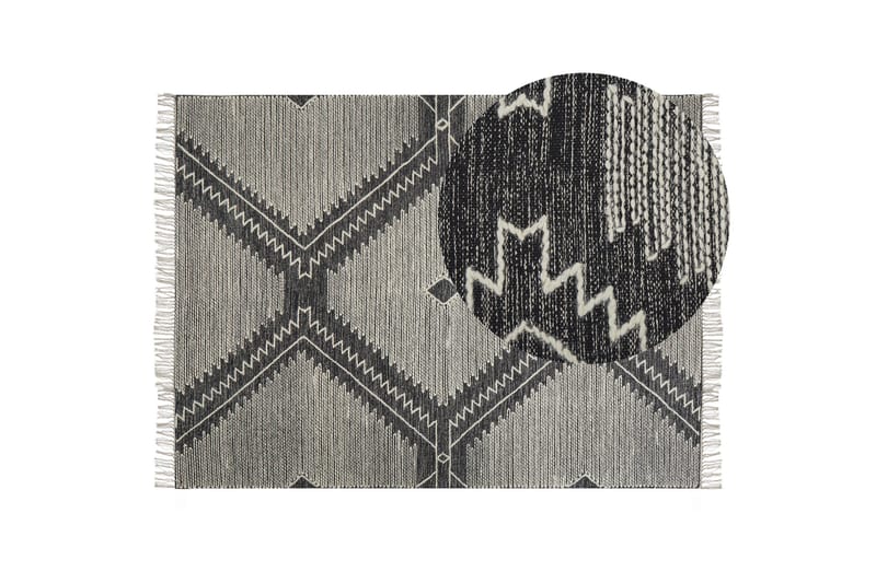 Arbaa Bomullsmatta 160x230 cm - Svart/Vit - Textilier & mattor - Mattor - Modern matta - Bomullsmattor