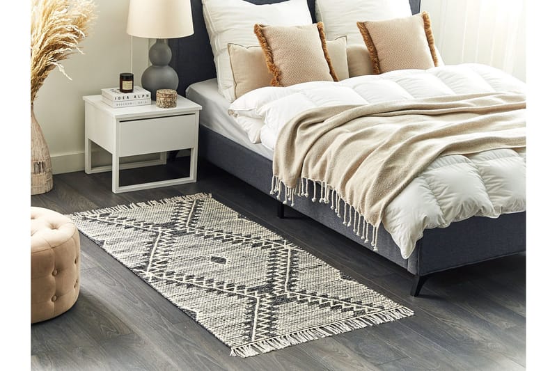 Arbaa Bomullsmatta 80x150 cm - Svart/Vit - Textilier & mattor - Mattor - Modern matta - Bomullsmattor