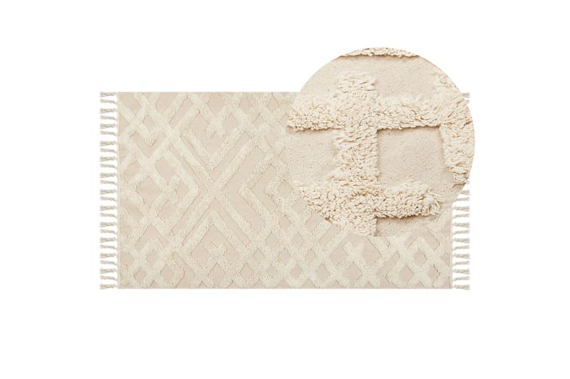 Ardahan Bomullsmatta 80x150 cm - Beige - Textilier & mattor - Mattor - Modern matta - Bomullsmattor